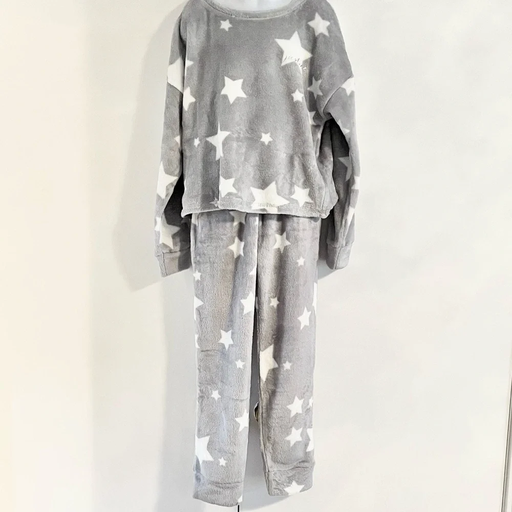 New Girl’s 3PC Justice Plush Patterned Pajamas/Lounge Set